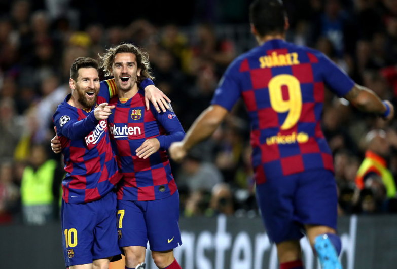 "Tercet MSG", czyli Leo Messi, Louis Suárez oraz Antoine Griezmann / Fot. Getty Images