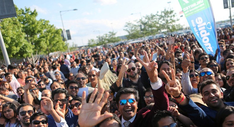 Bollywood has a burgeoning global audience. The MetLife Stadium in East Rutherford, New Jersey, looked less like a sporting venue and more like a concert one this weekend, with over 25,000 people attending, according to stadium staff.