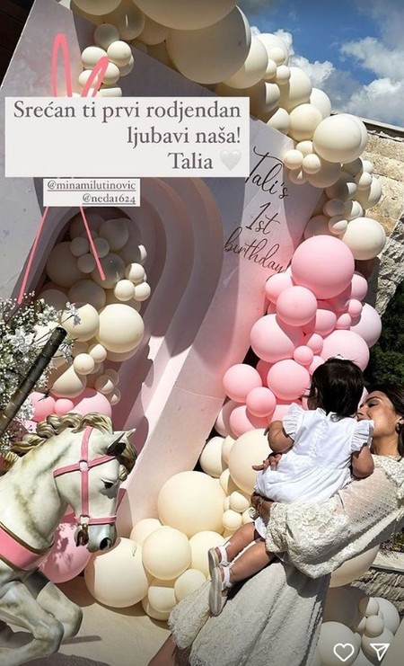 Mina i Nemanja Nedović proslavili ćerki rođendan
