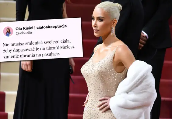 Kim Kardashian krytykowana za utratę wagi przed MET Galą.  "To ubrania mają pasować do ciebie"