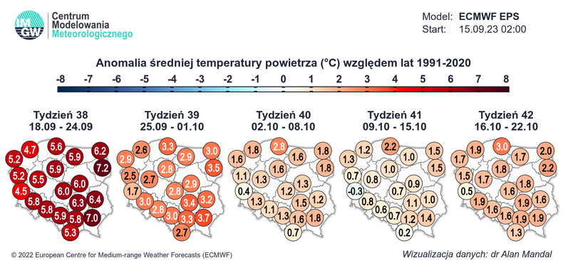 Październik ma być miesiącem znacznie cieplejszym od normy