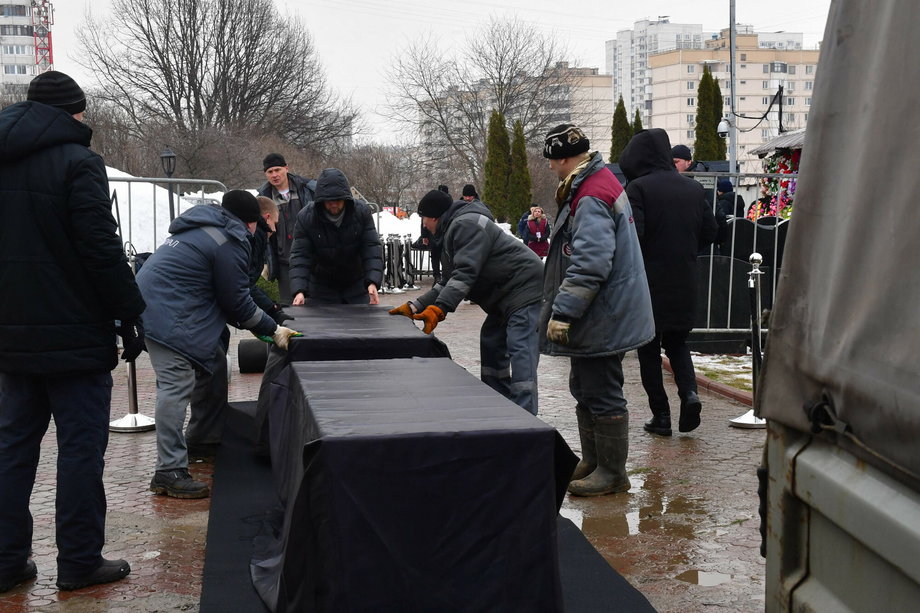 Przygotowania do pogrzebu Aleksieja Nawalnego