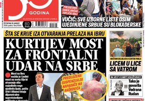 Blic naslovna strana za 20.8.