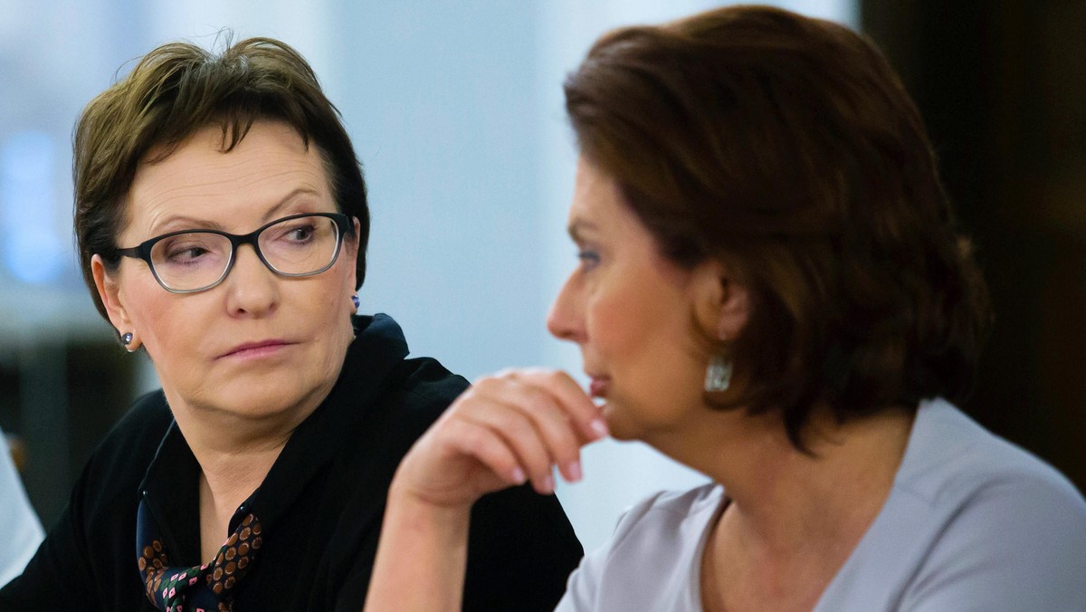 Ewa Kopacz (L) i marszalek sejmu Magorzata Kidawa - Błońska