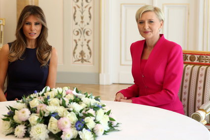 Melania Trump spotkała się z Agatą Dudą. Wizyta prezydenta USA w Polsce