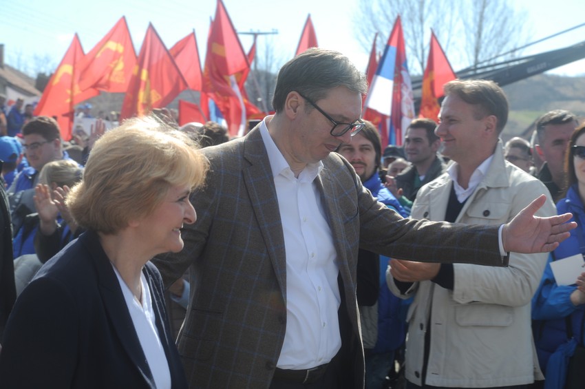 Danica Grujičić i Aleksandar Vučić