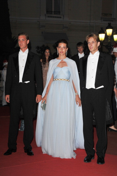 Księżniczka Charlotte z Monako i jej bracia książęta Pierre i  Andrea
