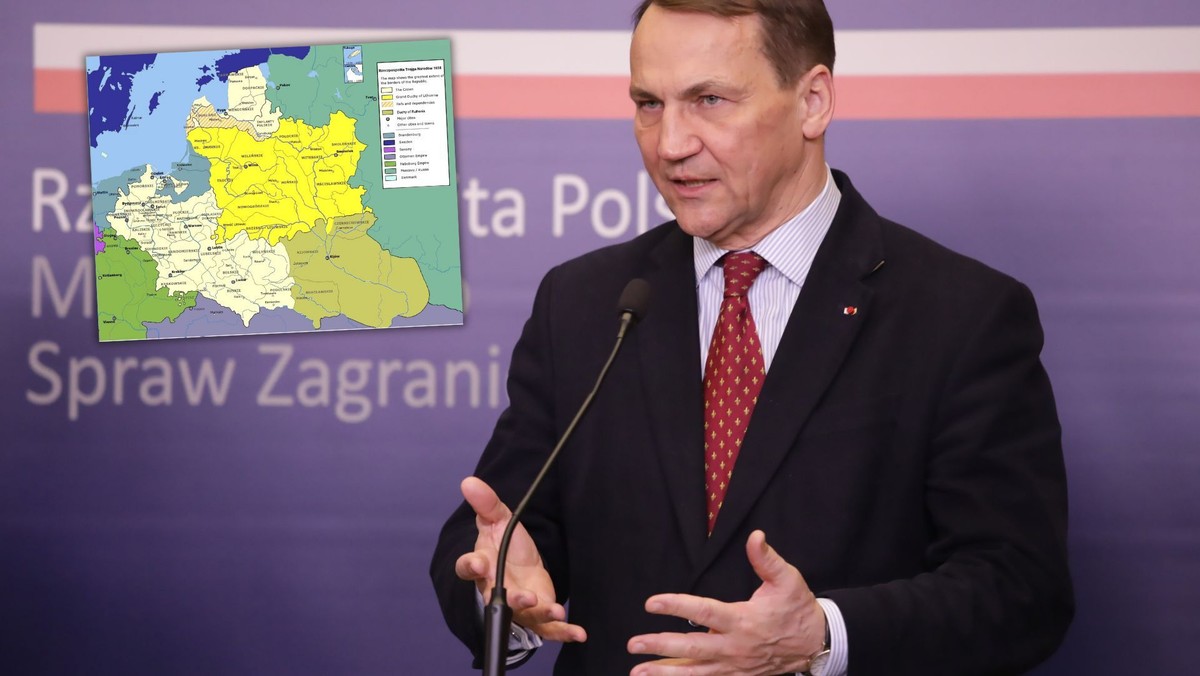 Radosław Sikorski kpi z Władimira Putina. Pokazuje mapę