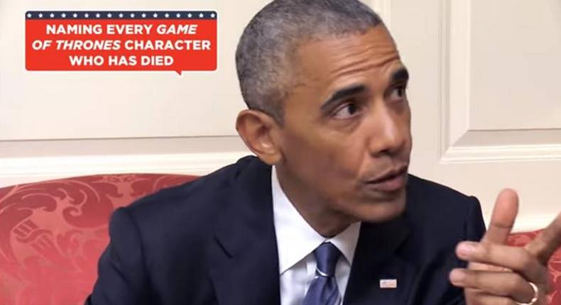 Obama tries to list all dead charaters in GoT