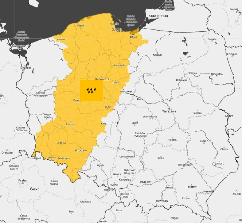 Wydano również ostrzeżenia przed intensywnymi opadami deszczu