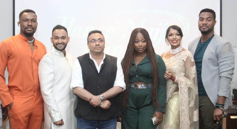 Host, Hero Daniels; Choreographer, Sashin Kandhai; Chief Executive Officer, ZEE Africa (Sub-Saharan Africa and Indian Ocean Islands), Somnath Malakar; Co-Host, Pelumi Buari; Judges, Uraysha Ramrachia and Kunle Remi, during a press conference to announce the launch of ZEE World’s Dance Naija Dance in Lagos on Wednesday.