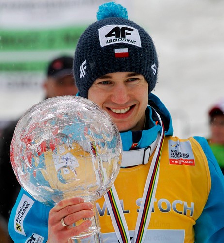 Kamil Stoch razem z żoną cieszył się ze zdobycia Kryształowej Kuli