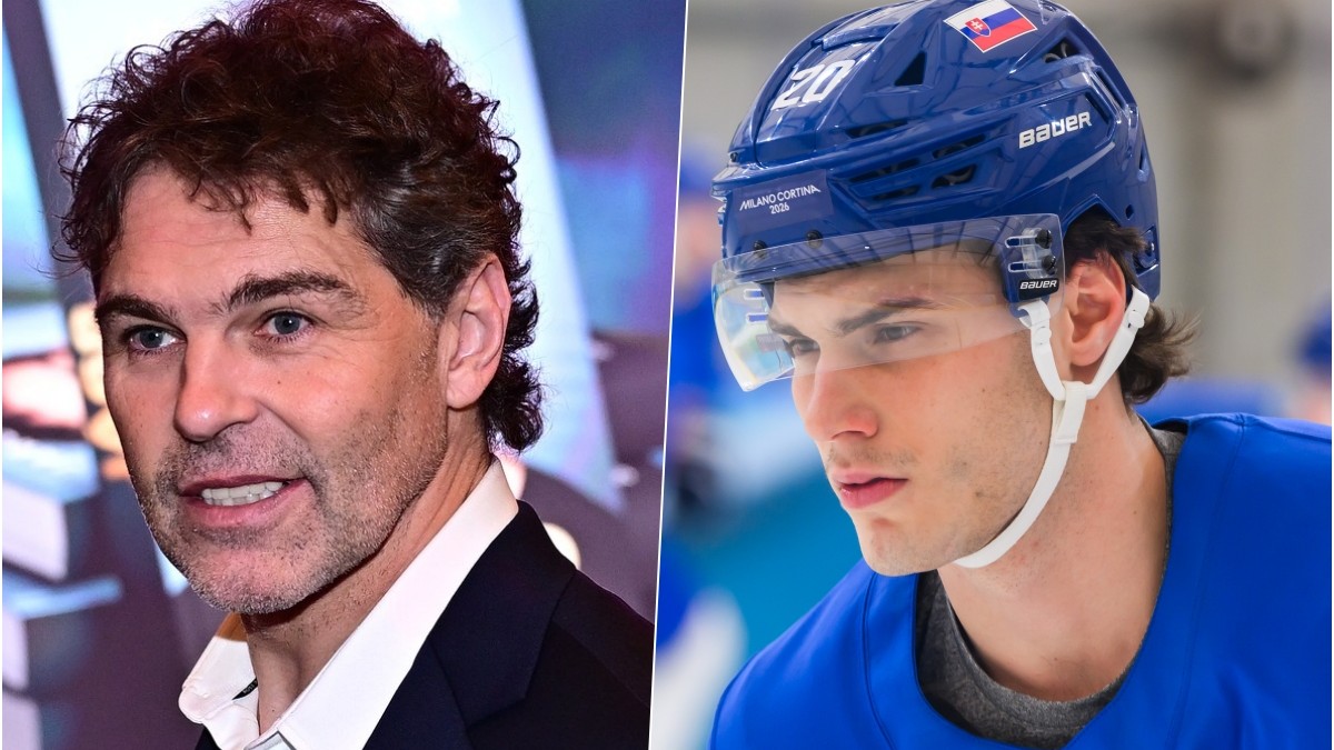 Jaromír Jágr a Juraj Slafkovský. 