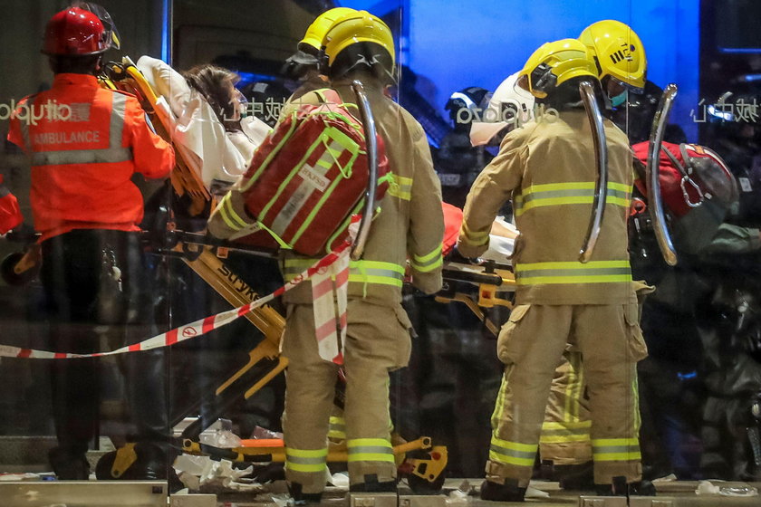 A view of the scene where Andrew Chiu Ka Yin, District Councillor of Taikoo Shing West, was injured 