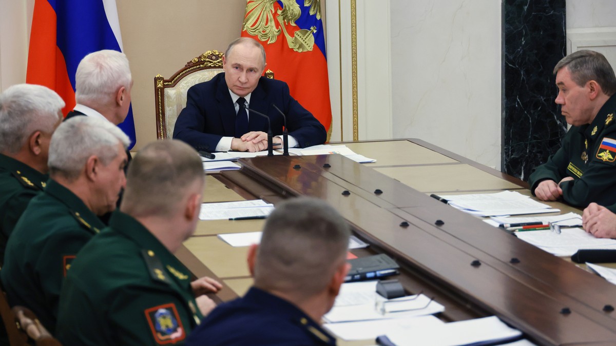 Vladimir Putin na sastanku sa oficirima u Kremlju, 29. decembar 2025.