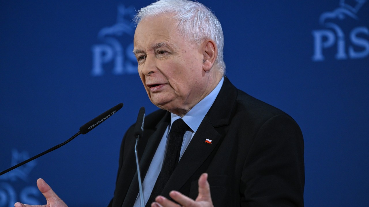 Konferencja prasowa prezesa PiS Jarosława Kaczyńskiego