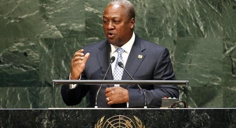 Ghana President John Dramani Mahama addresses the 69th United Nations General Assembly at United Nations Headquarters in New York, September 25, 2014.  REUTERS/Mike Segar