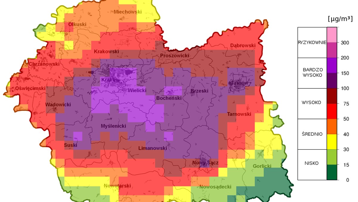 Smog spowił miasto. Według prognozy Instytutu Meteorologii i Gospodarki Wodnej  normy w Krakowie mają zostać dziś przekroczone trzykrotnie, a poziom zanieczyszczenia powietrza będzie "bardzo wysoki". Jeśli te analizy się potwierdzą, to wszystko wskazuje na to, że jutro w Krakowie zostanie wprowadzona bezpłatna komunikacja.