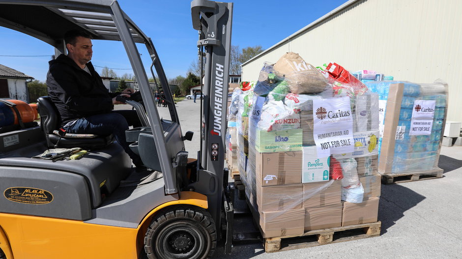 Pomoc humanitarna dla Ukrainy przygotowana przez Caritas