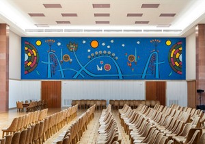 Svečano – Putevi Jugoslavije, 1969-1977, zidno slikarstvo, 525x1875, Palata Srbija,