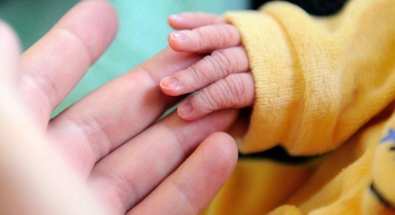 The newborn baby was handed over to child protection officers