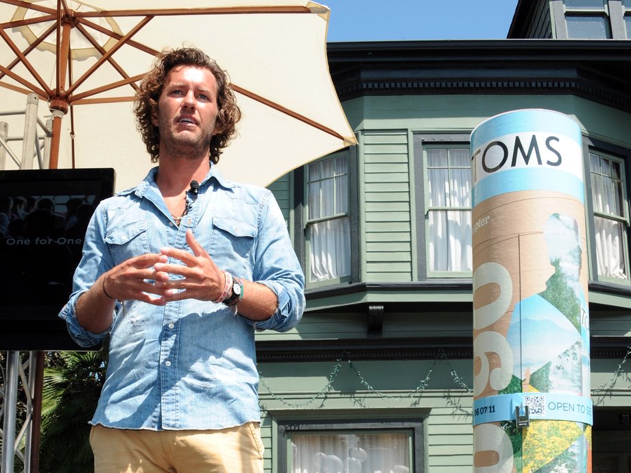 Blake Mycoskie at the celebration of the One For One TOMS eyewear product launch in June 2011 in Santa Monica, California.