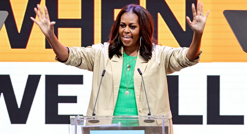 Michelle Obama has focused much of her energy on service, including her nonpartisan organization launched in 2018, When We All VoteKevin Winter, Getty