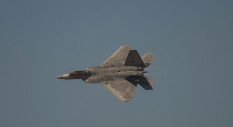A US F-22 Raptor at an air show