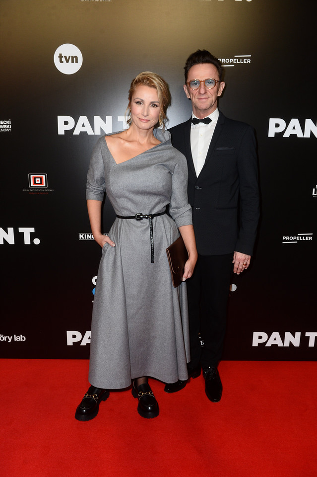 Joanna Brodzik i Paweł Wilczak na premierze filmu "Pan T."