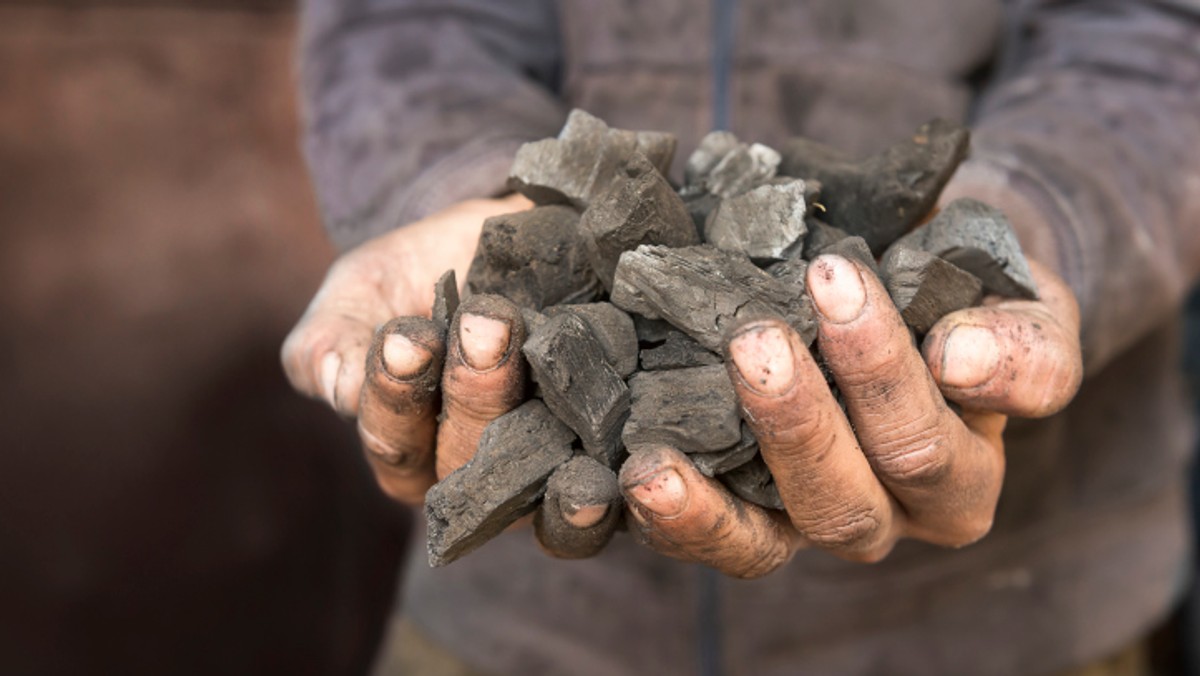 Protest górników przed MInisterstwem Energii