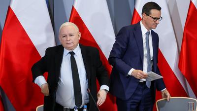 Jarosław Kaczyński i Mateusz Morawiecki