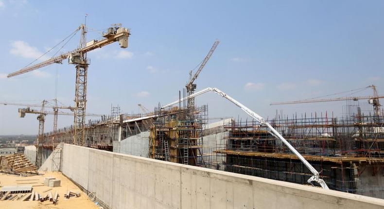 Construction is seen underway at the Grand Egyptian Museum in Giza, Egypt, August 25, 2015. REUTERS/Mohamed Abd El Ghany