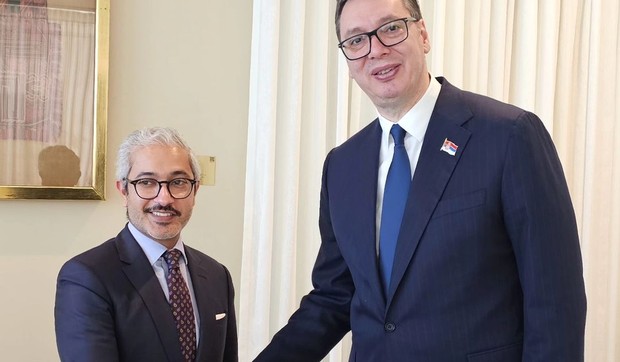 Aleksandar Vučić sa stalnim predstavnikom UAE Mohamedom Abušahabom