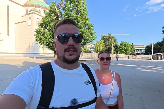 (VIDEO) "MISLILI SMO DA ZNAMO ŠTA NAS ČEKA" Hrvati prvi put došli u Beograd, a ispred Hrama Svetog Save izgovorili rečenicu koja je sve ostavila bez teksta