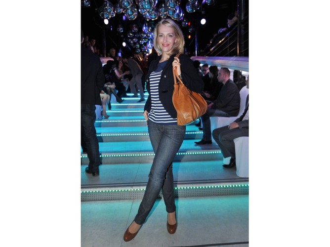 Magdalena Waligórska na pokazie kolekcji Ochnik