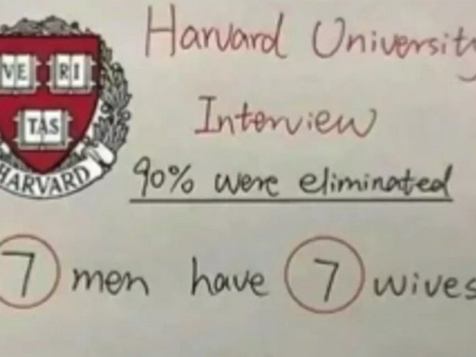 Zadatak sa Harvarda koji 97% ljudi nije uspelo da reši