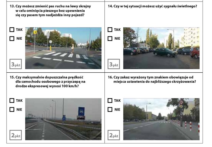 Przykładowy zestaw  pytań - część zasadnicza