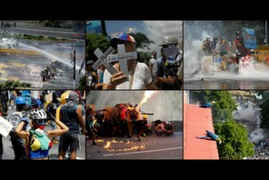 Protesty na ulicach Caracas