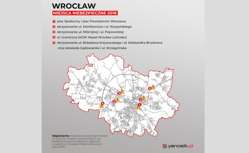 6 najbardziej niebezpiecznych miejsc we Wrocławiu