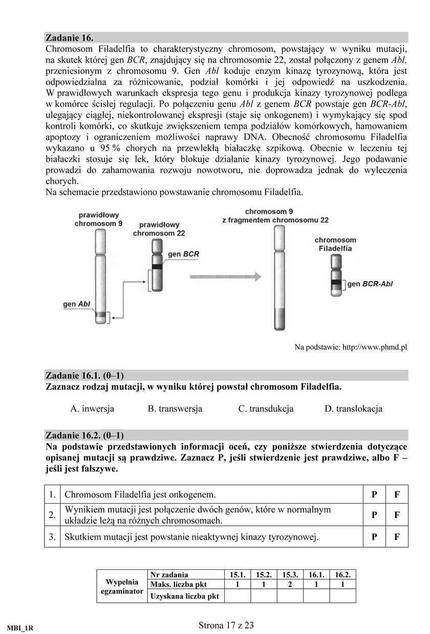 Matura 2017 z biologii poziom rozszerzony. Nowa formuła. Odpowiedzi