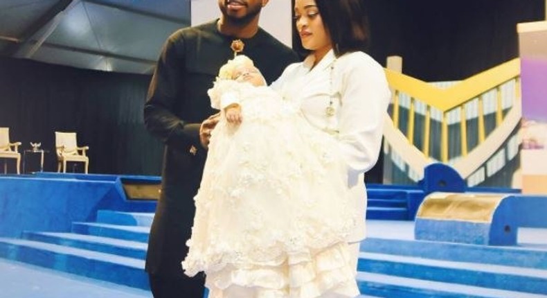 Joseph Yobo and wife, Adaeze dedicate daughter to the Lord