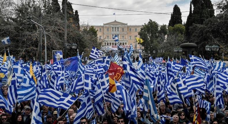 Greek protesters oppose an agreement with Skopje to rename neighbouring country Macedonia as the Republic of North Macedonia