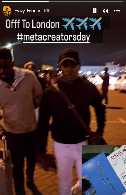 A screenshot of Crazy Kennar's Instagram stories 