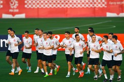 Polscy piłkarze przed meczem z Francją ćwiczyli rzuty karne