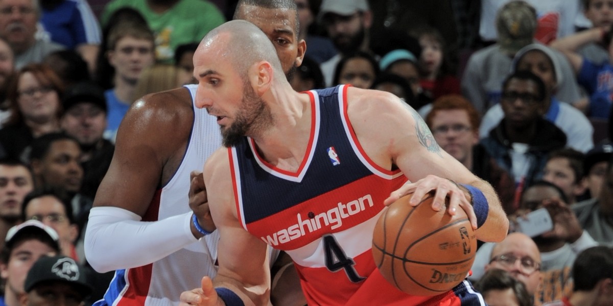 Marcin Gortat w meczu przeciwko Detroit Pistons