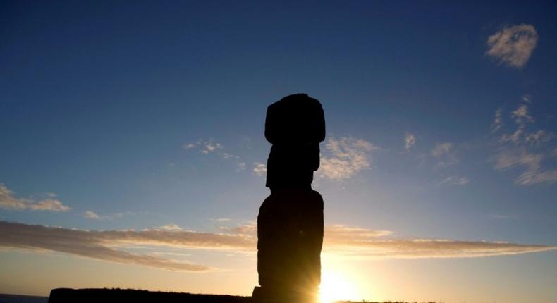 The people of Easter Island hope to persuade the British Museum to return a famous 'moai,' a stone statue like this one, by offering a copy carved using thousand-year-old techniques