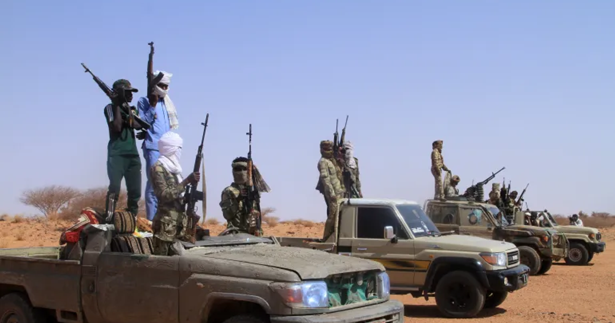 A group of armed defectors from the paramilitary Rapid Support Forces (RSF) in Sudan [AFP]