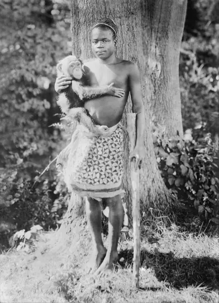 Ota Benga na wystawie w nowojorskim Zoo, 1906 r.