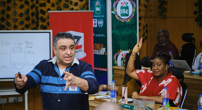 Ziad Maalouf, Managing Director of Seven-Up Bottling Company (SBC), during one of his sessions at the bootcamp