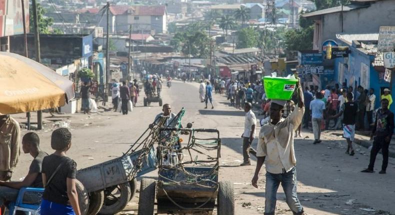 The call by Democratic Republic of Congo's main opposition party for nationwide protests Monday appeared to have been ignored in Kinshasa